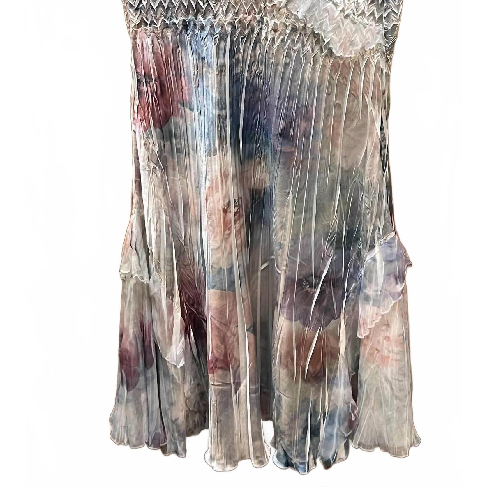 New Komarov Women's Short Sleeve Pastel Floral Wrap Dress In Pink
